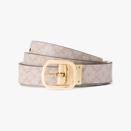 Textured Spade Flower Reversible Belt