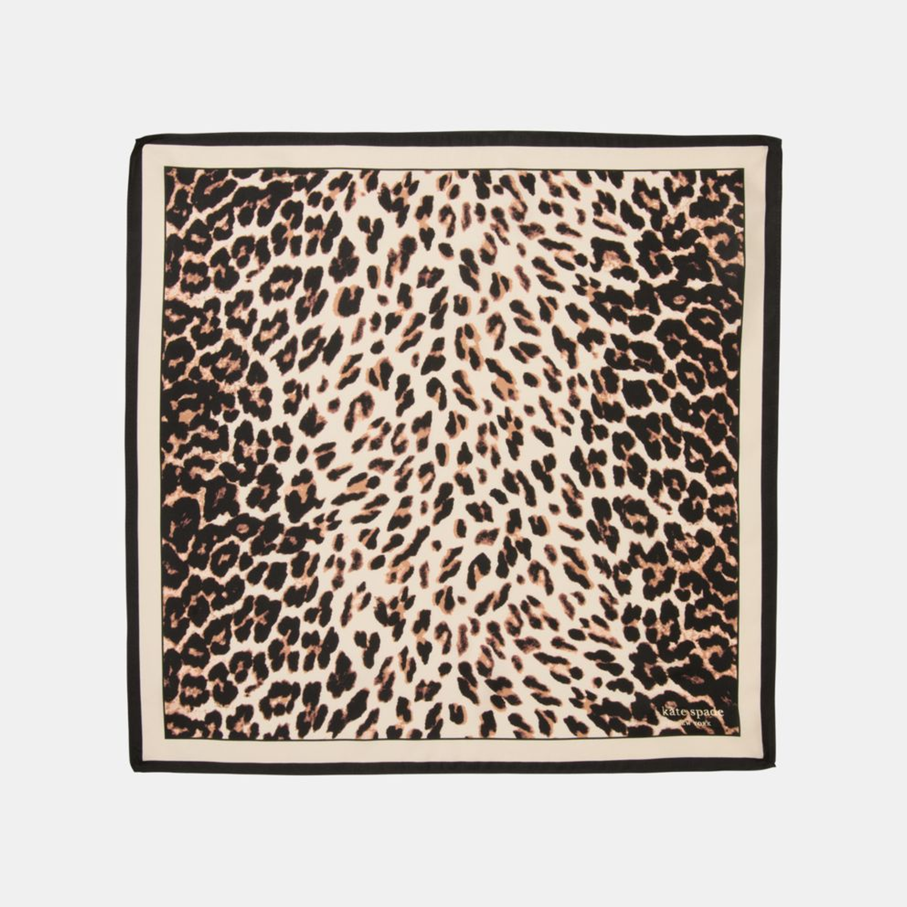 Downtown Leopard Silk Square Scarf
