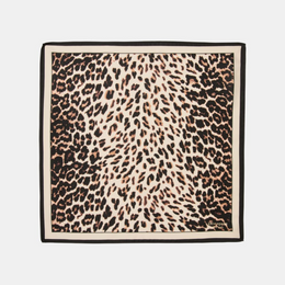 Downtown Leopard Silk Square Scarf