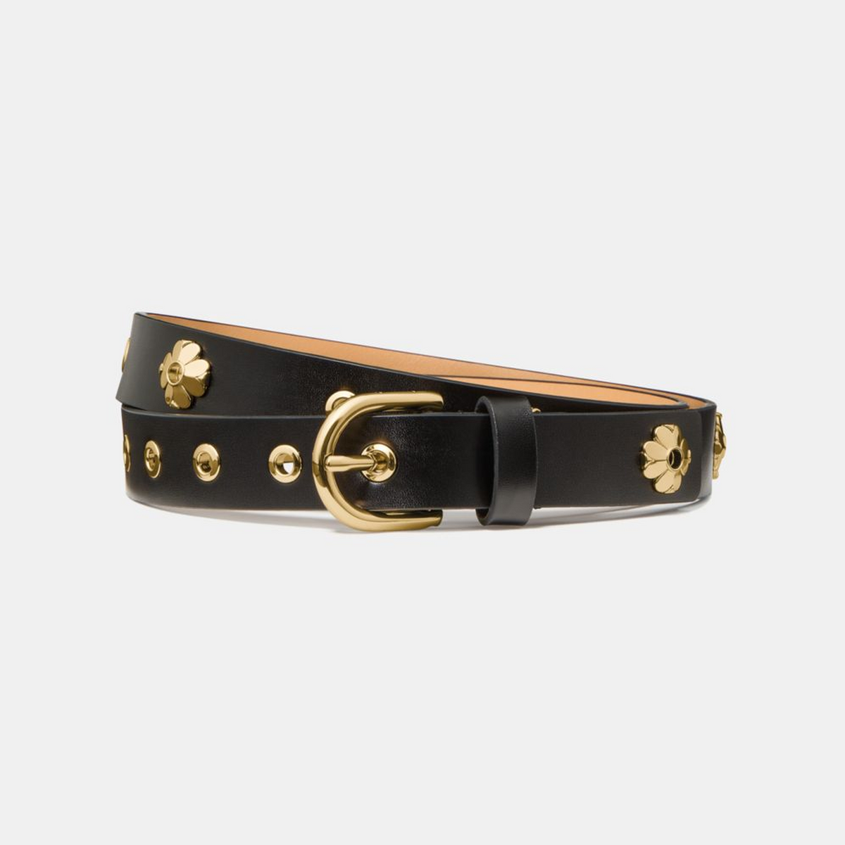 Spade Flower Eyelet Belt