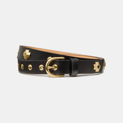 Spade Flower Eyelet Belt