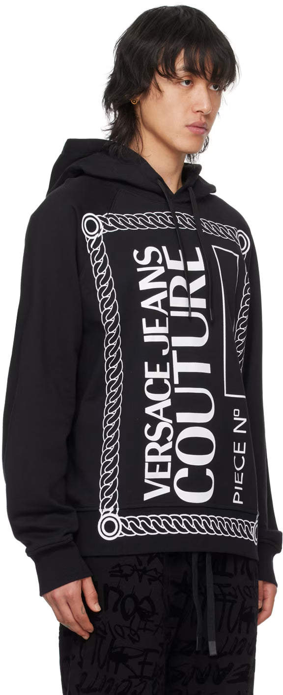 Black Printed Hoodie