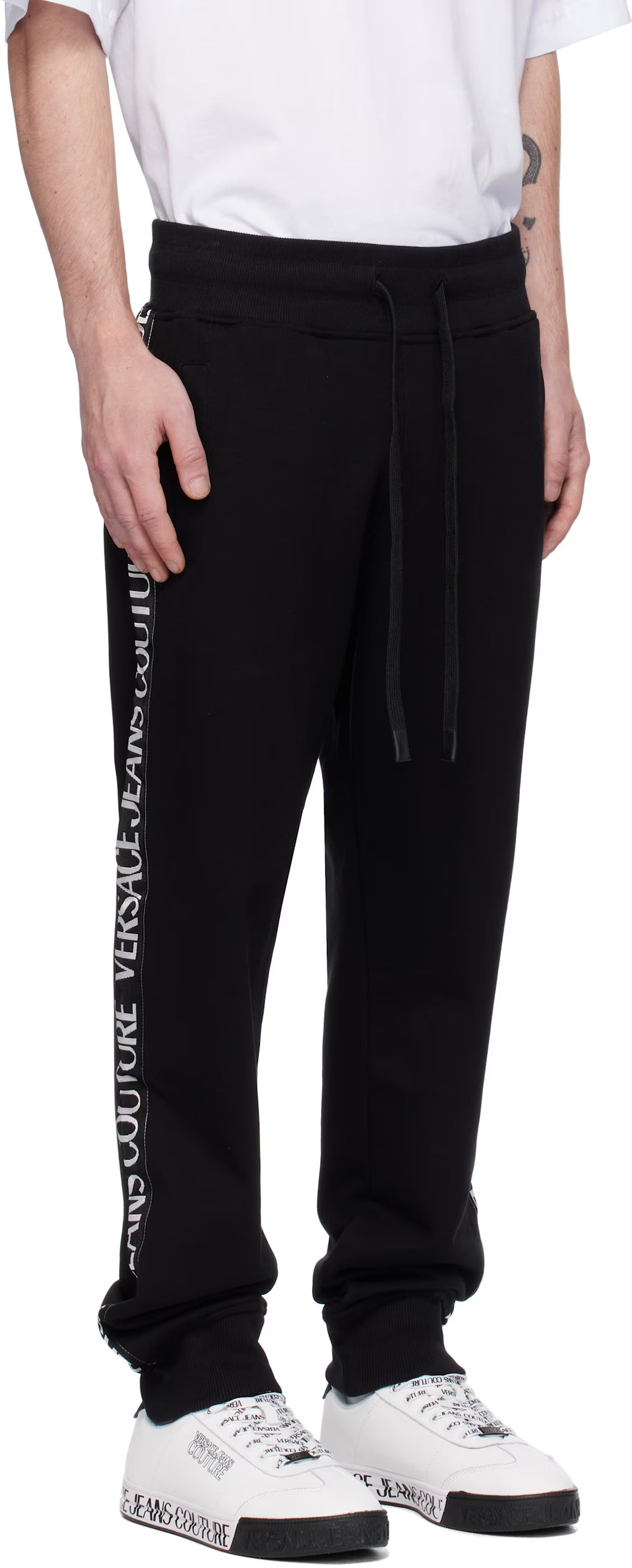 Black Logo Tape Sweatpants