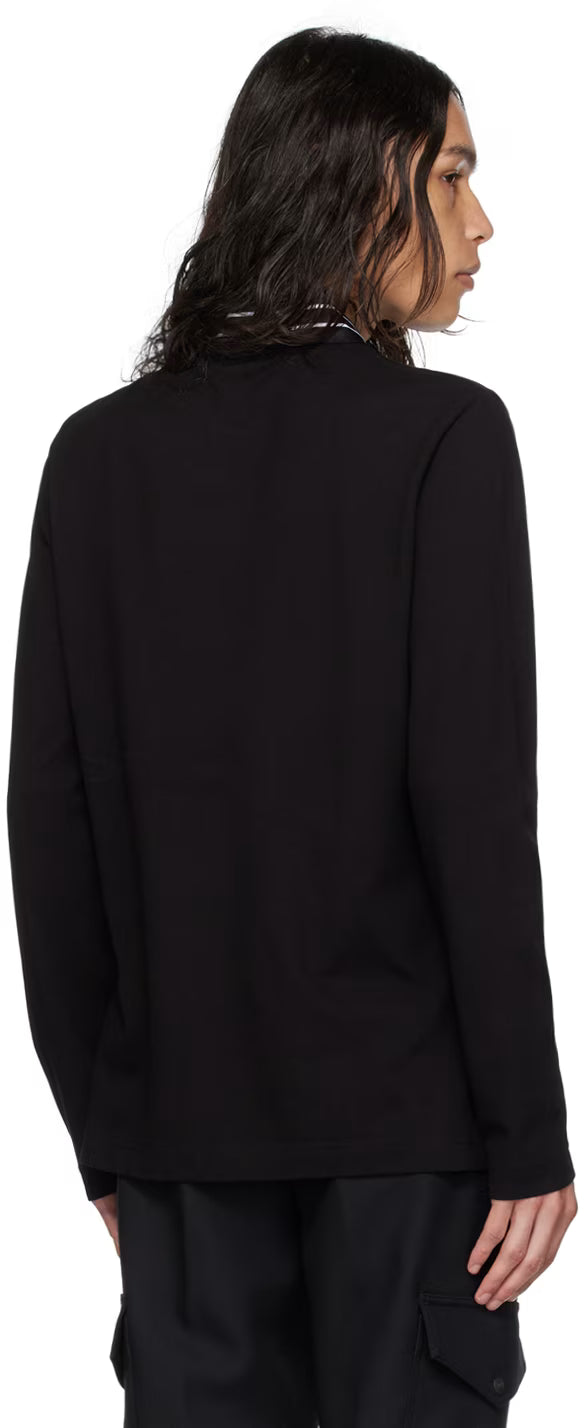 Black Embroidered Polo