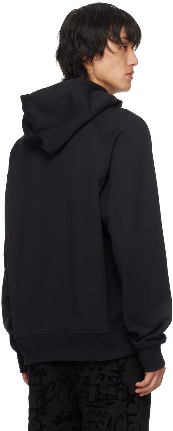 Black Printed Hoodie