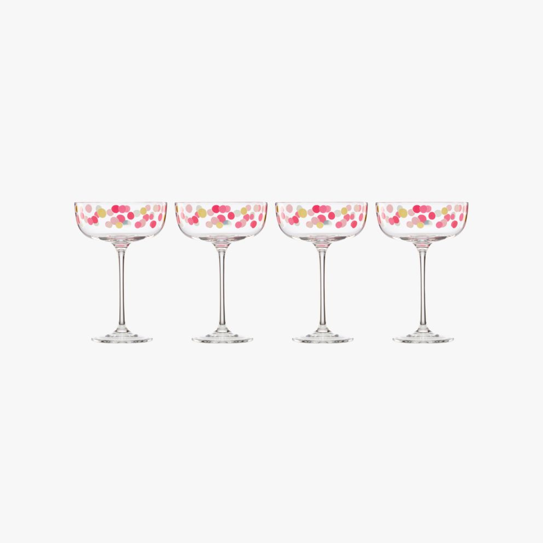 It's Raining Confetti Coupe Glass Set
