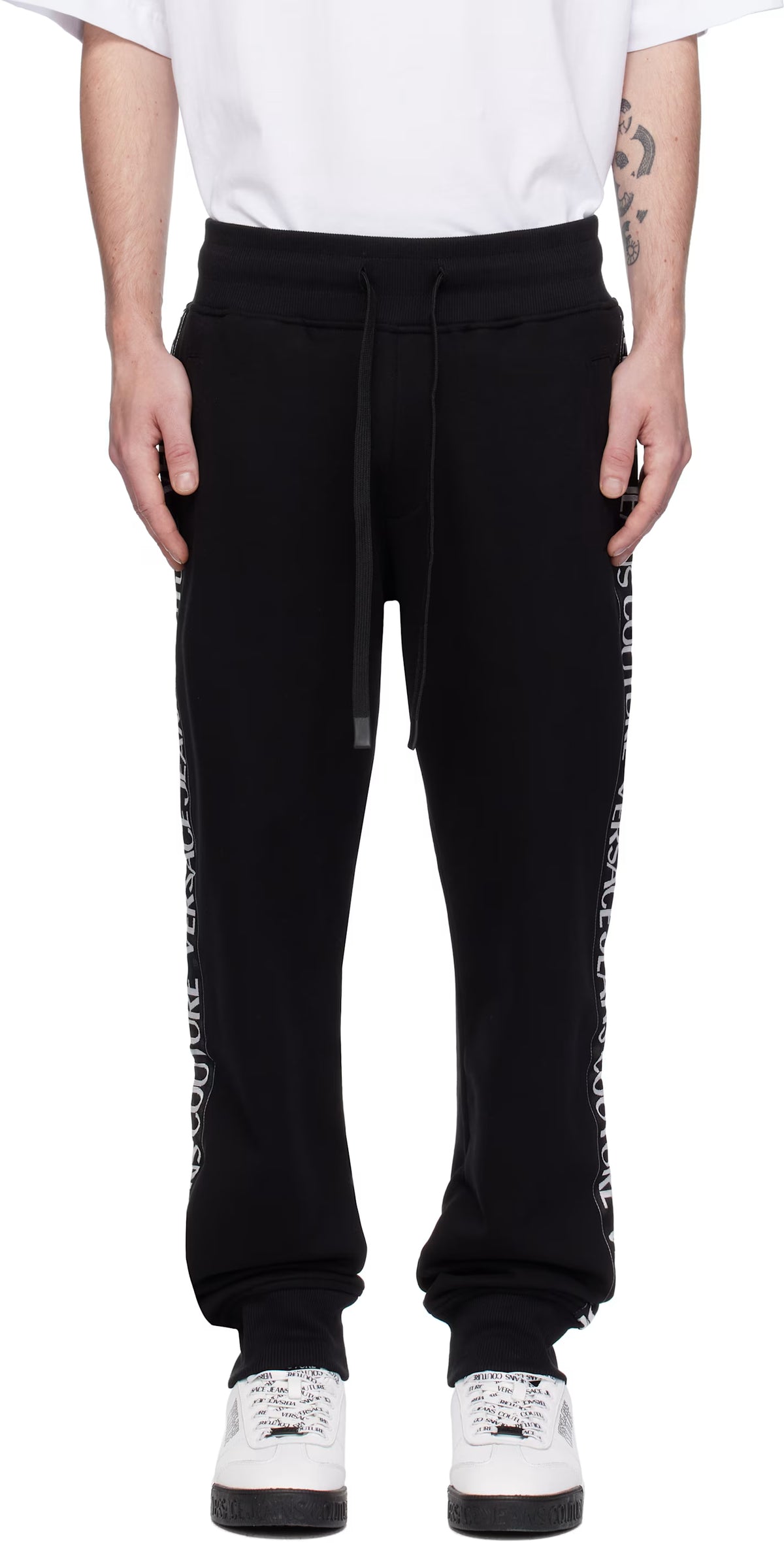 Black Logo Tape Sweatpants