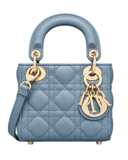 Lady Dior Micro Bag Cloud Blue Cannage Lambskin