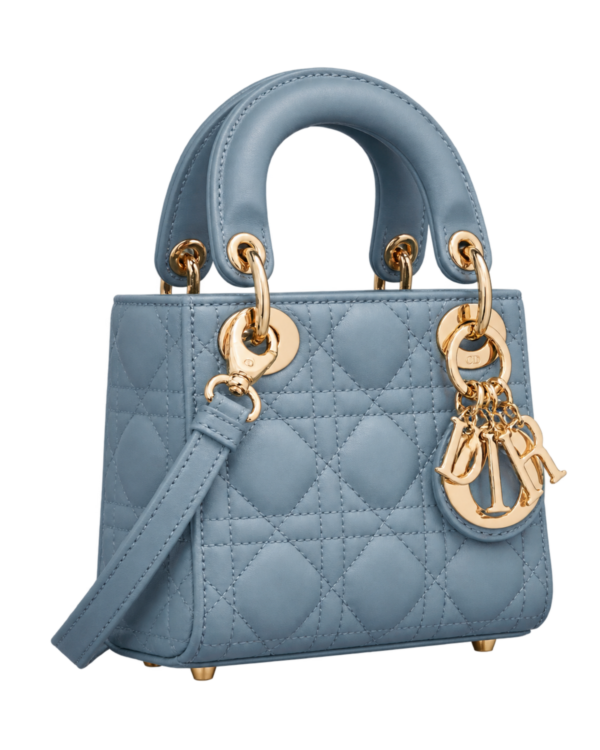 Lady Dior Micro Bag Cloud Blue Cannage Lambskin