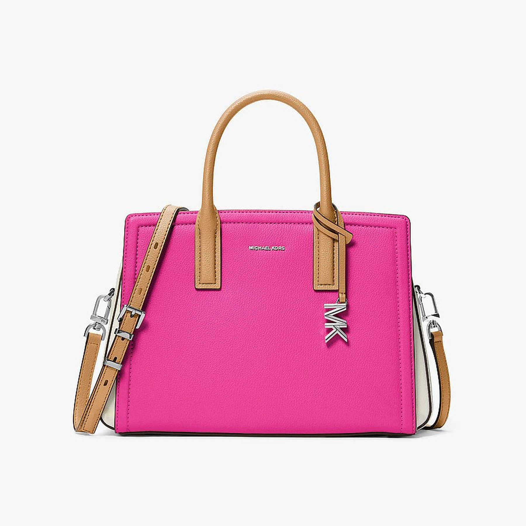 Laila Medium Color-Block Leather Satchel