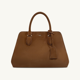 Lara Faux Suede Tote Bag - Brown