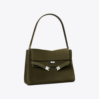 Large Lee Radziwill Suede Shoulder Bag
