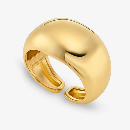 Large Precious Metal-Plated Brass Bubble Cuff