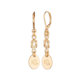 Lauren Ralph Lauren Gold Knot Drop Earrings