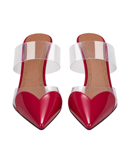LE CŒUR MULES IN PATENT LEATHER