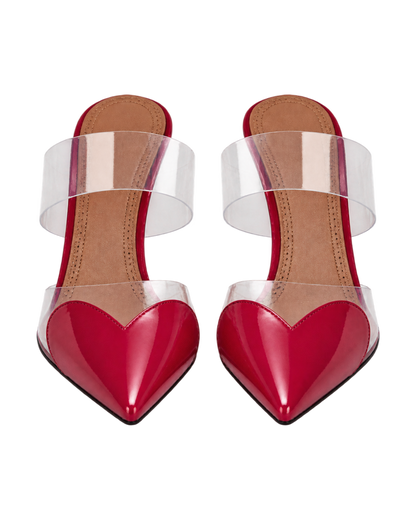 LE CŒUR MULES IN PATENT LEATHER