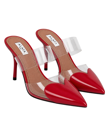 LE CŒUR MULES IN PATENT LEATHER