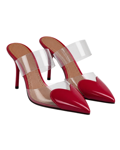 LE CŒUR MULES IN PATENT LEATHER