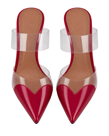 LE CŒUR MULES IN PATENT LEATHER