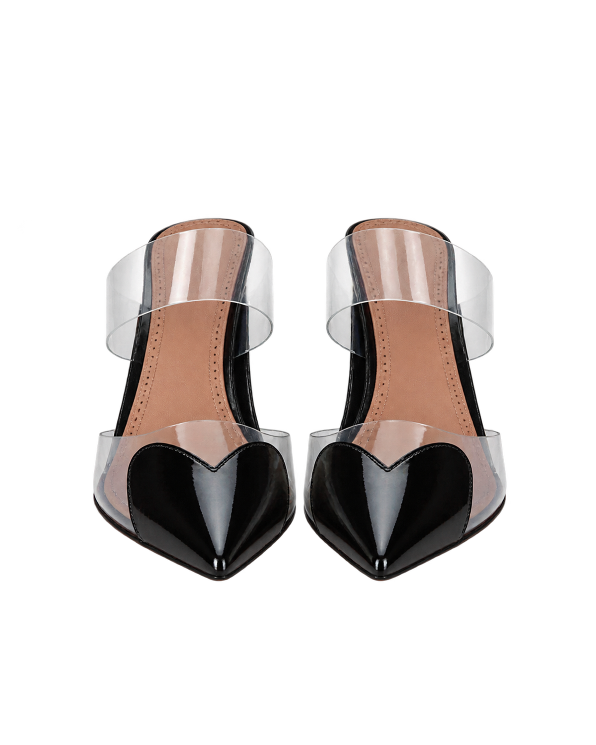 LE COEUR WEDGE MULES IN PATENT LEATHER