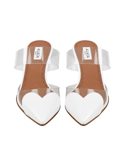 LE COEUR WEDGE MULES IN PATENT LEATHER