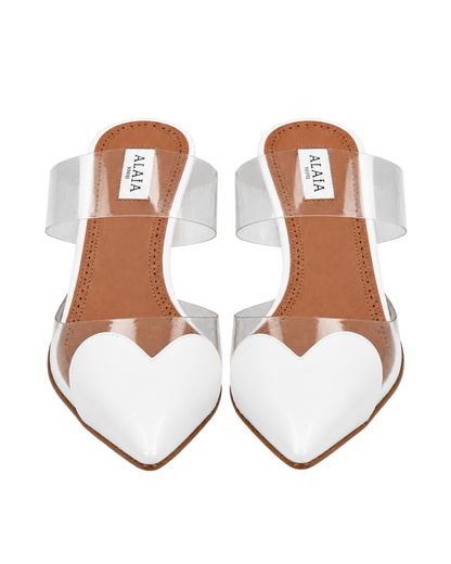 LE COEUR WEDGE MULES IN PATENT LEATHER