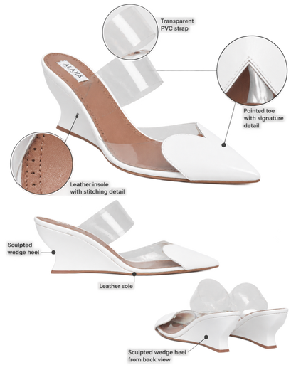 LE COEUR WEDGE MULES IN PATENT LEATHER