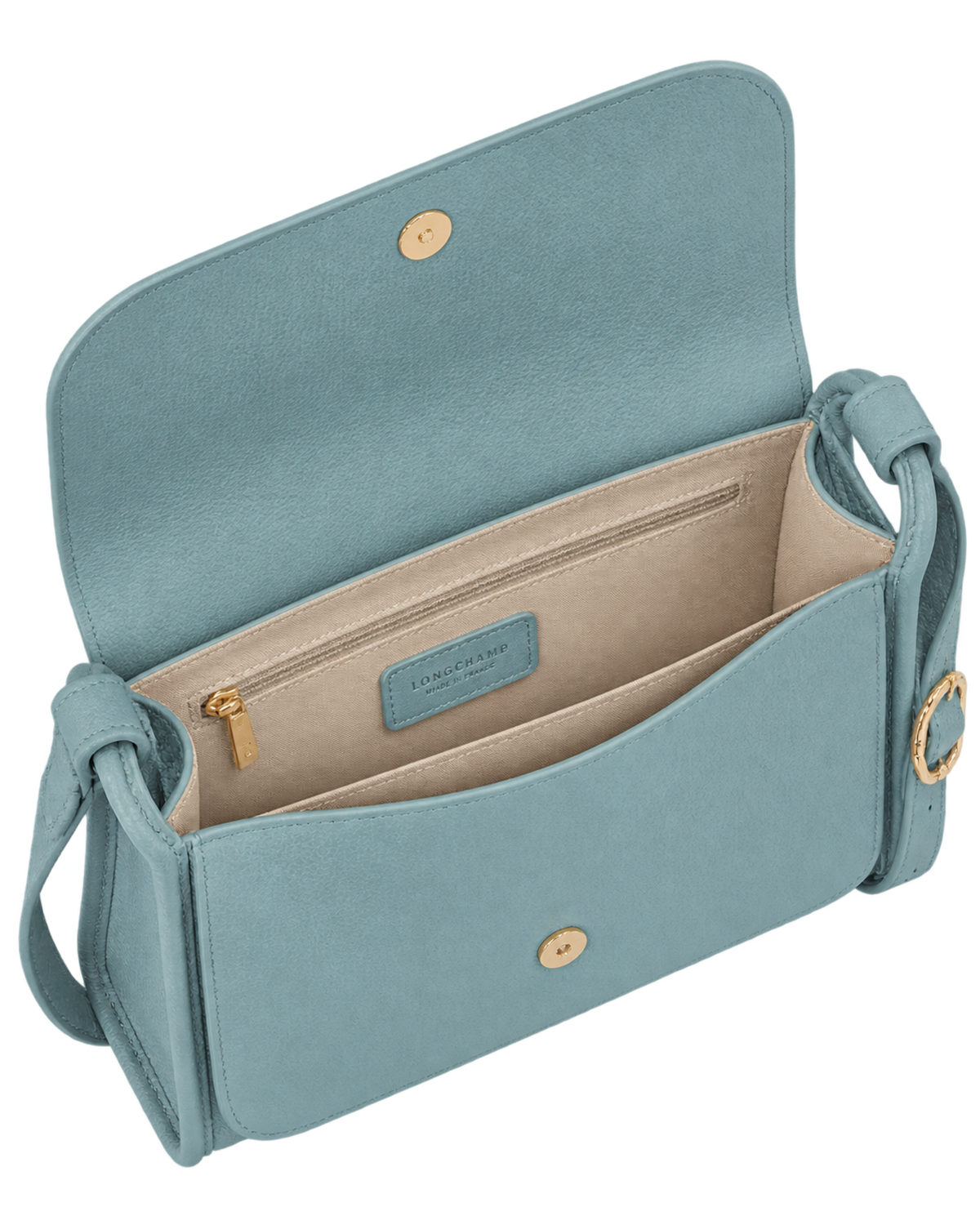 Le Foulonné M Crossbody bag Eucalyptus - Leather