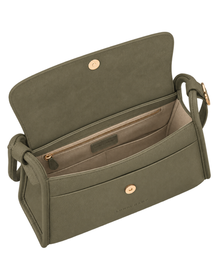 Le Foulonné M Crossbody bag Khaki - Leather