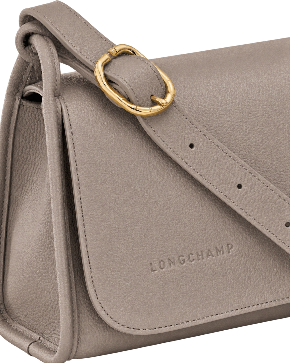 Le Foulonné M Crossbody bag Turtledove - Leather