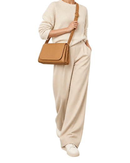 Le Foulonné M Crossbody bag Walnut - Leather