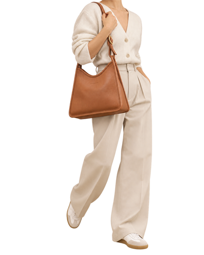 Le Foulonné M Hobo bag Caramel - Leather