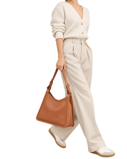 Le Foulonné M Hobo bag Caramel - Leather