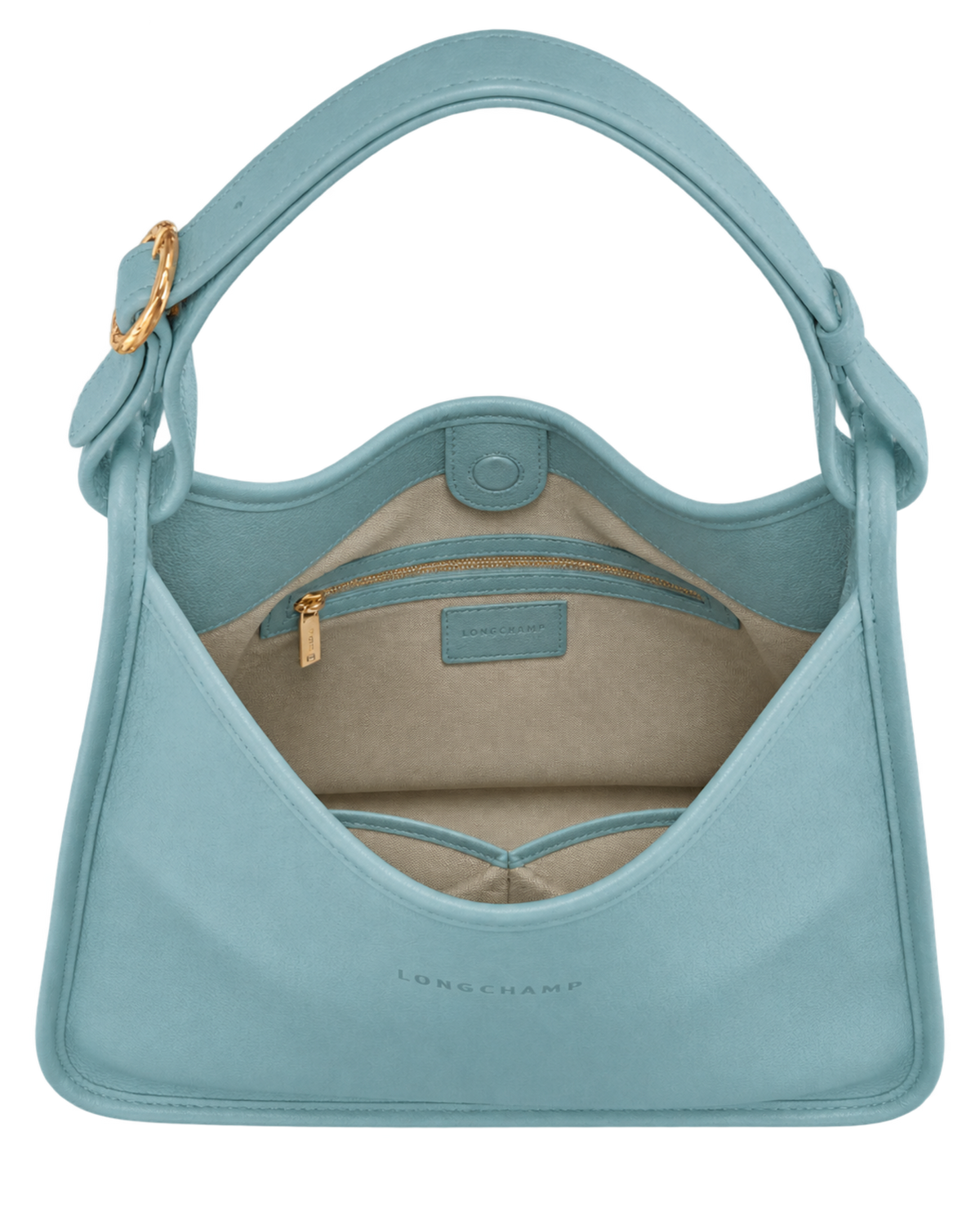 Le Foulonné M Hobo bag Eucalyptus - Leather