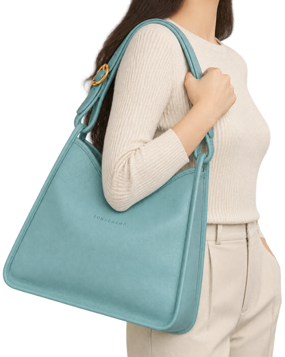Le Foulonné M Hobo bag Eucalyptus - Leather
