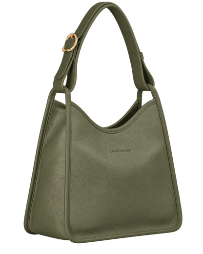 Le Foulonné M Hobo bag Khaki - Leather