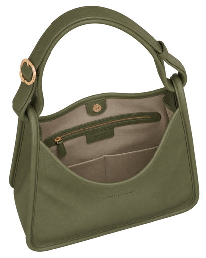 Le Foulonné M Hobo bag Khaki - Leather