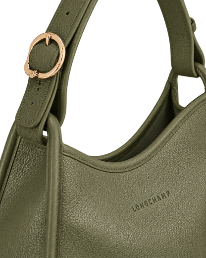 Le Foulonné M Hobo bag Khaki - Leather