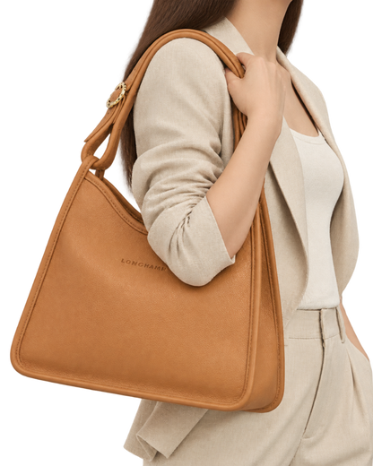 Le Foulonné M Hobo bag Walnut - Leather
