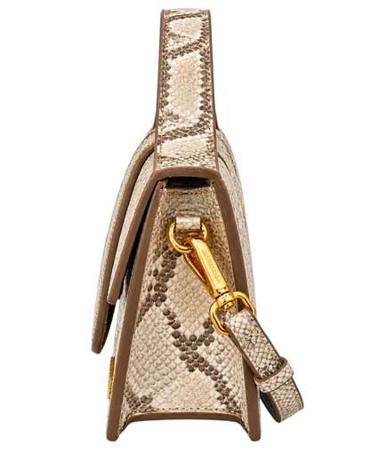 LE GRAND BAMBINO BEIGE PYTHON SKIN
