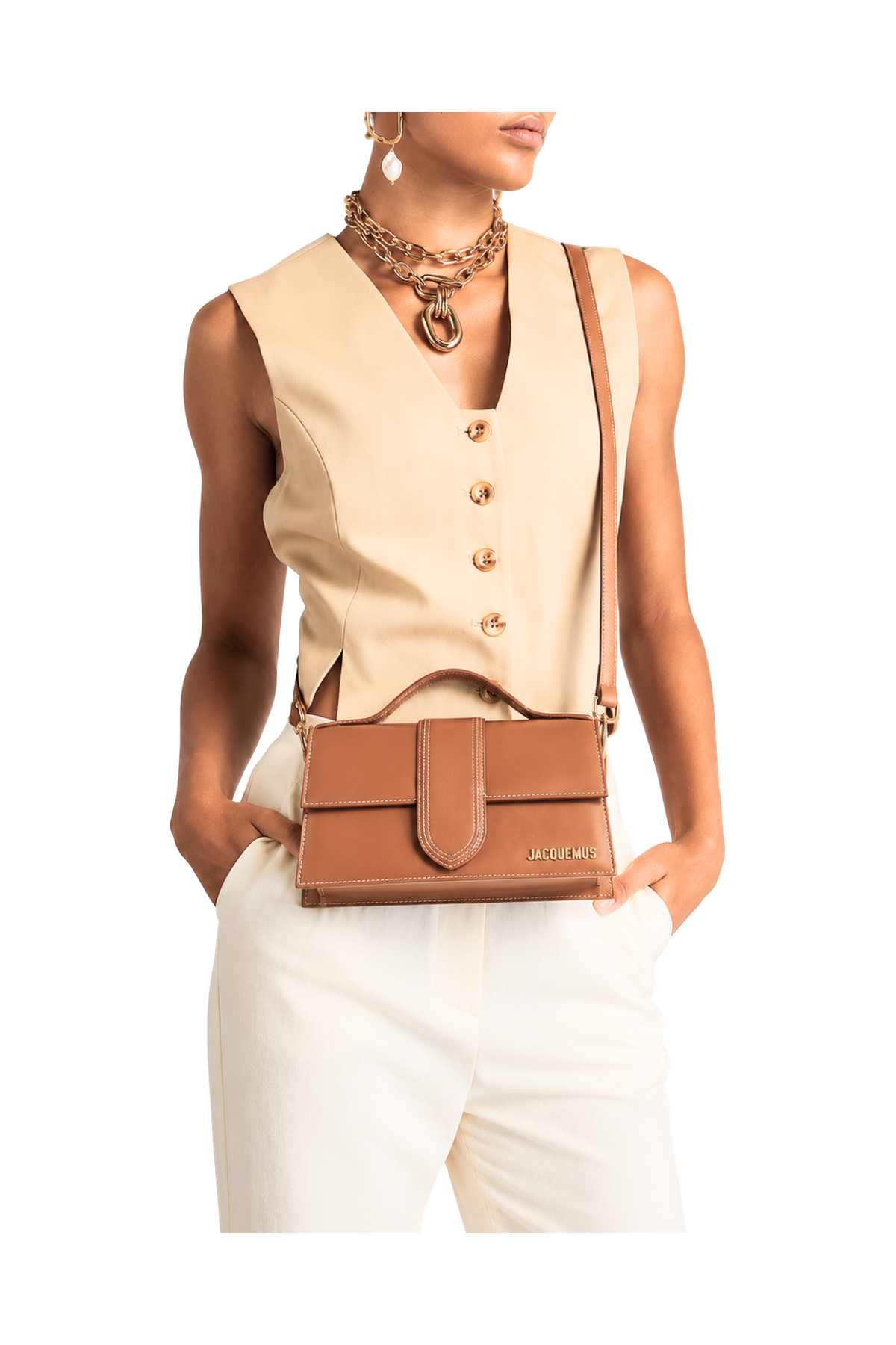 Le Grand Bambino Light Brown - White Stitching