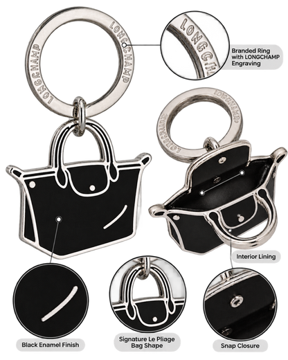 Le Pliage Key rings Black - Metal