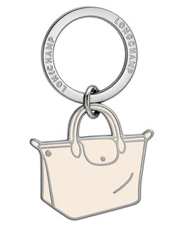 Le Pliage Key rings Ecru - Metal