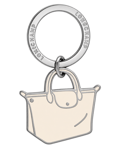 Le Pliage Key rings Ecru - Metal