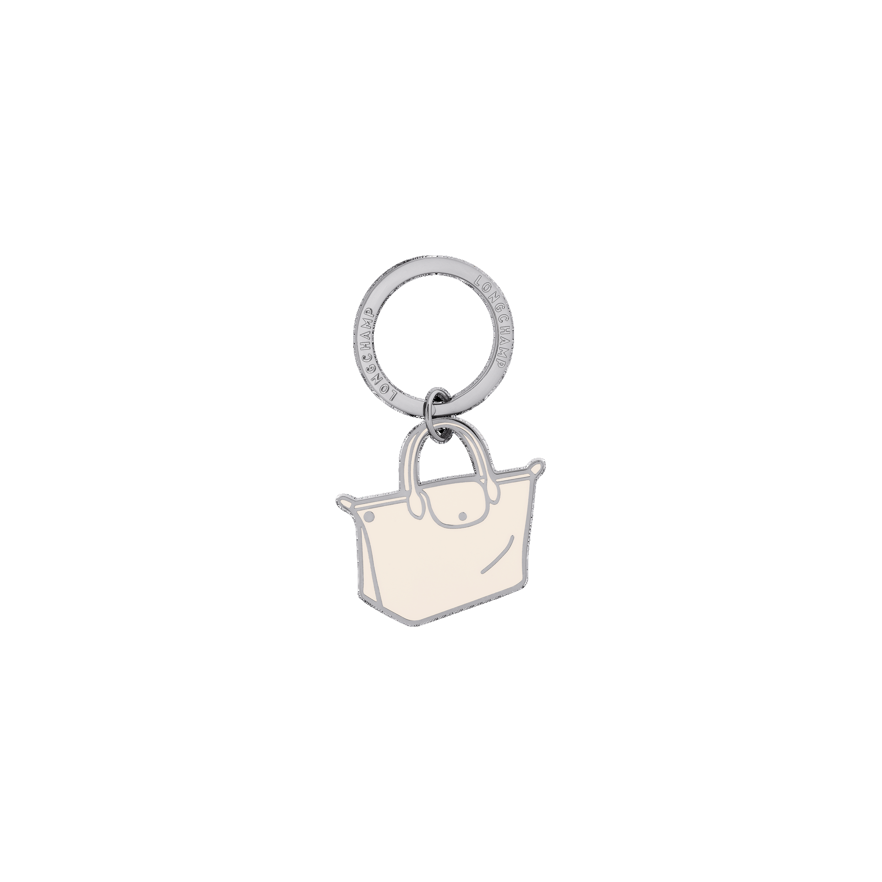 Le Pliage Key rings Ecru - Metal
