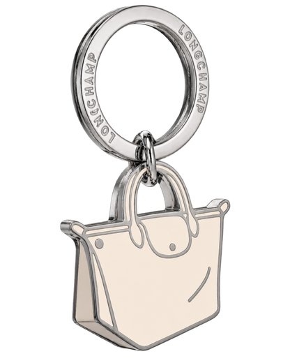 Le Pliage Key rings Ecru - Metal