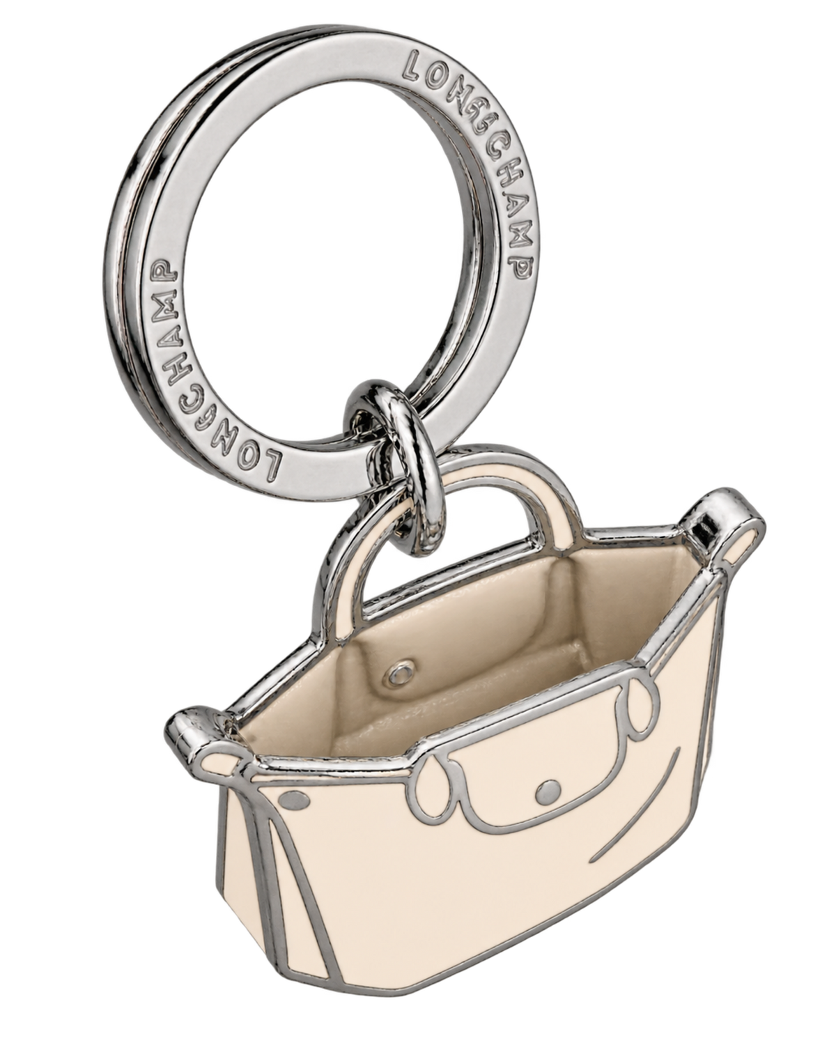 Le Pliage Key rings Ecru - Metal