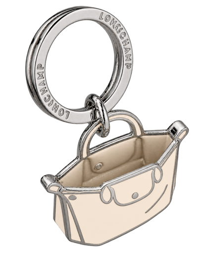 Le Pliage Key rings Ecru - Metal
