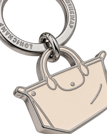 Le Pliage Key rings Ecru - Metal