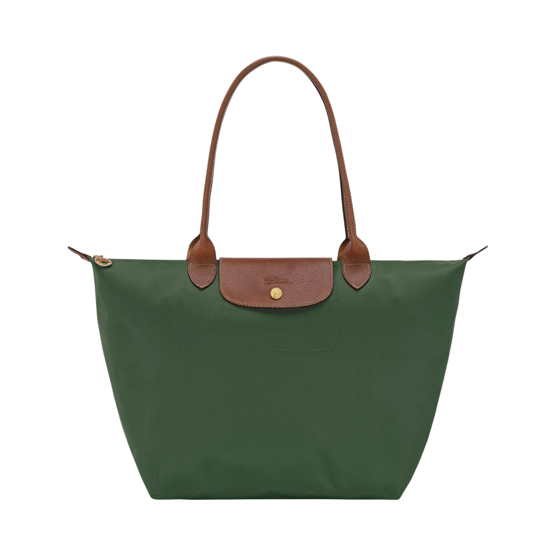 Le Pliage Original L Tote bag British Green - Recycled canvas